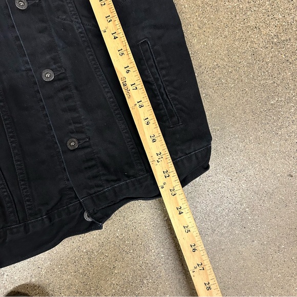 Vintage Levi’s Denim Jacket Mens Small Black Trucker Y2K 2000s Type 3 Workwear - Picture 3 of 10